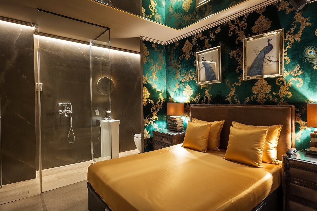 Porte d'entrée intérieure du bordel exclusif La Suite Barcelona, avec accès depuis la rue Tarragona 177. | La Suite BCN